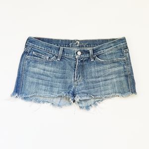 7 for all mankind shorts, size 29, dark wash very short shorts.